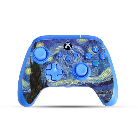 Gaming Skin Compatible with PowerA Xbox Series X|S Enhanced Wired Controller - Starry Night - Premium 3M Vinyl Protective Wrap Decal Cover - Easy to Apply | Crafted in The USA by MightySkins
