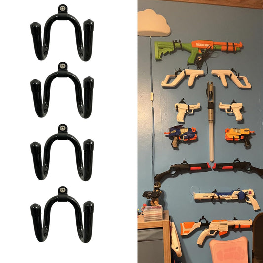 Pmsanzay 4 Pack Universal Game Controller Organizer Wall Rack Wall Mount Wall Clip Wall Hanger Wall Holder Stand for Nintendo Wii Remote Controller Wii Accessories - NO Controller