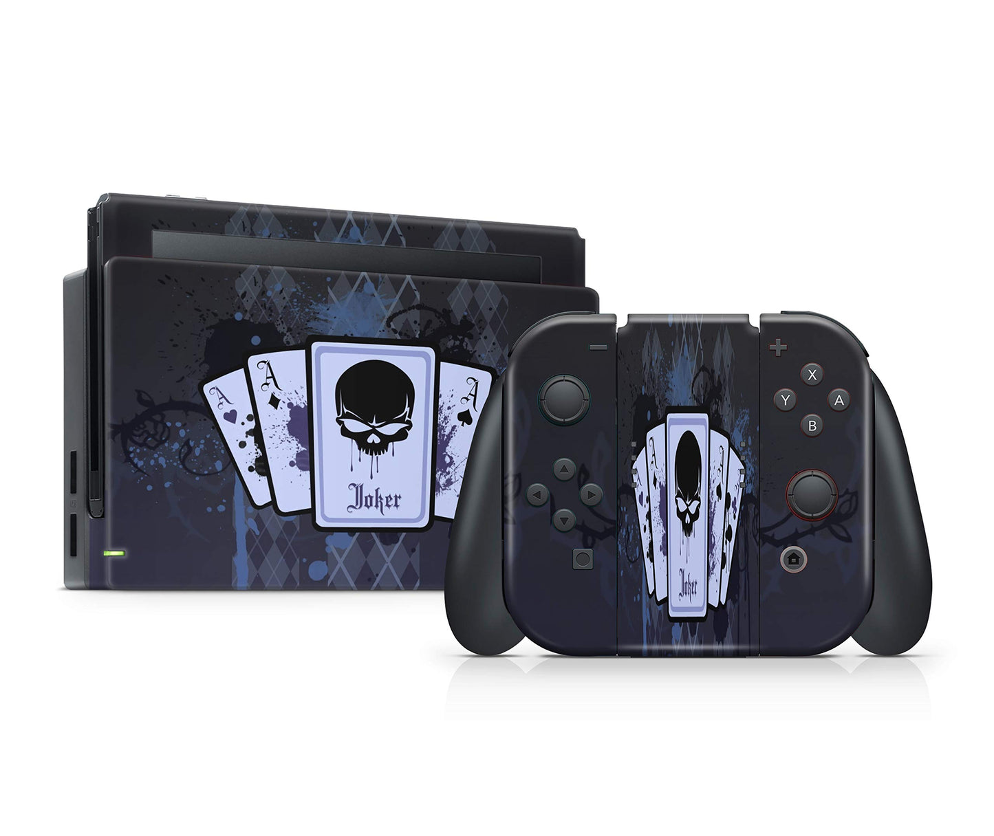 giZmoZ n gadgetZ Dark Joker Skin Decal Vinyl Sticker for Nintendo Switch Console + Controller Skins Set