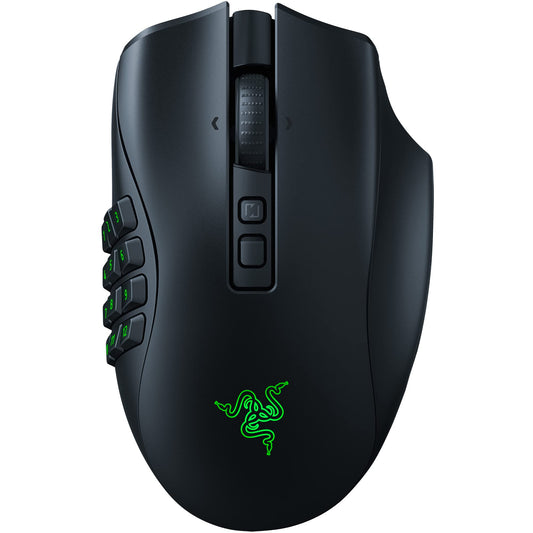 Razer Naga V2 Pro Wireless MMO Gaming Mouse: 19+1 Programmable Buttons w/Swappable Side Plates - HyperScroll Pro Wheel - Focus Pro 30K Optical Sensor - Optical Mouse Switches Gen-3-300 Hr Battery