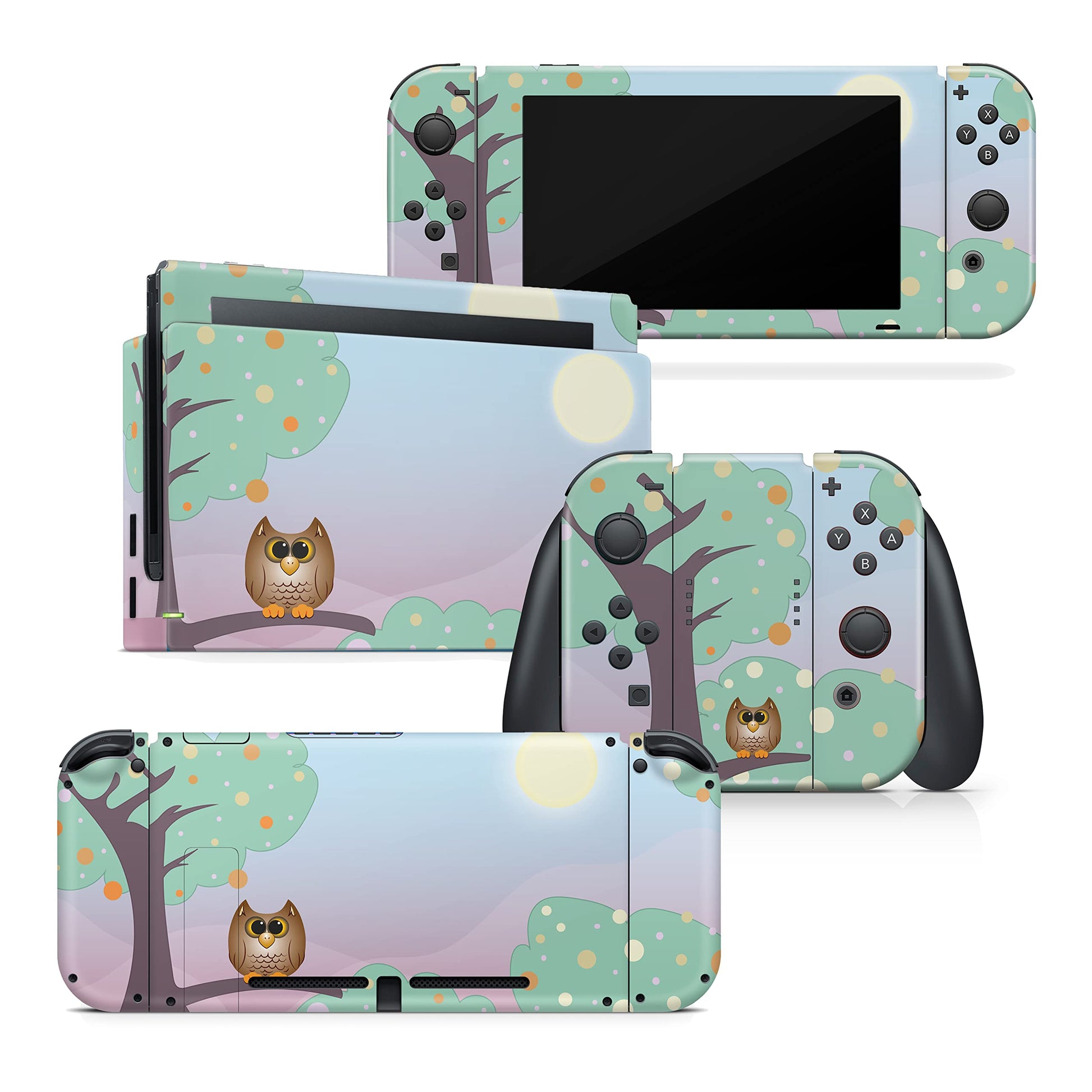 Tacky Design Owl Skin Compatible Nintendo Switch Skin Wrap Cover  Kawaii Stickers  Premium Vinyl 3M Full Wrap Decal  Compatible Joy-Con  Console  Dock