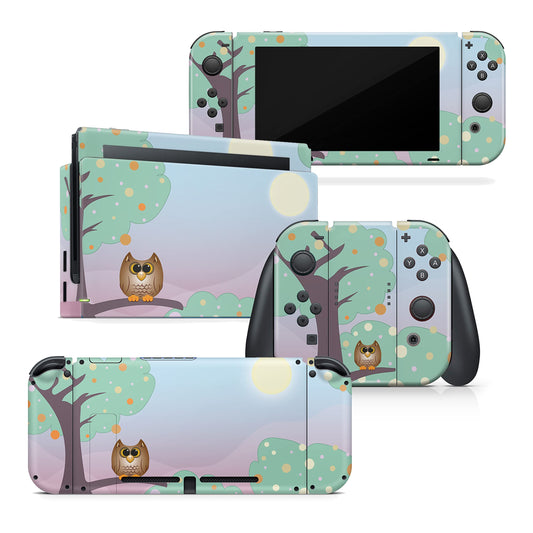 Tacky Design Owl Skin Compatible Nintendo Switch Skin Wrap Cover  Kawaii Stickers  Premium Vinyl 3M Full Wrap Decal  Compatible Joy-Con  Console  Dock
