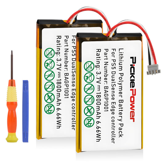 Pickle Power PS5 Dualsense Edge Battery  2 Pack 1800mAh Battery for PS5 PlayStation 5 Dualsense Edge Controller