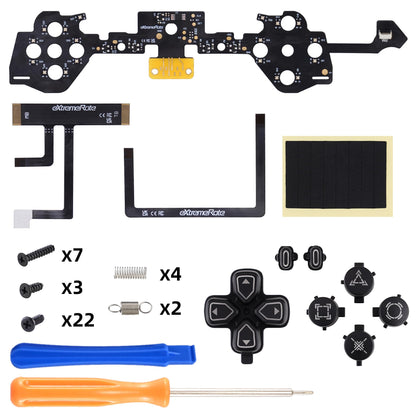 eXtremeRate PS5 Edge D-pad LED Kit - Multi-Colors, 7 Colors & 9 Effects, Black Classical Symbols Buttons