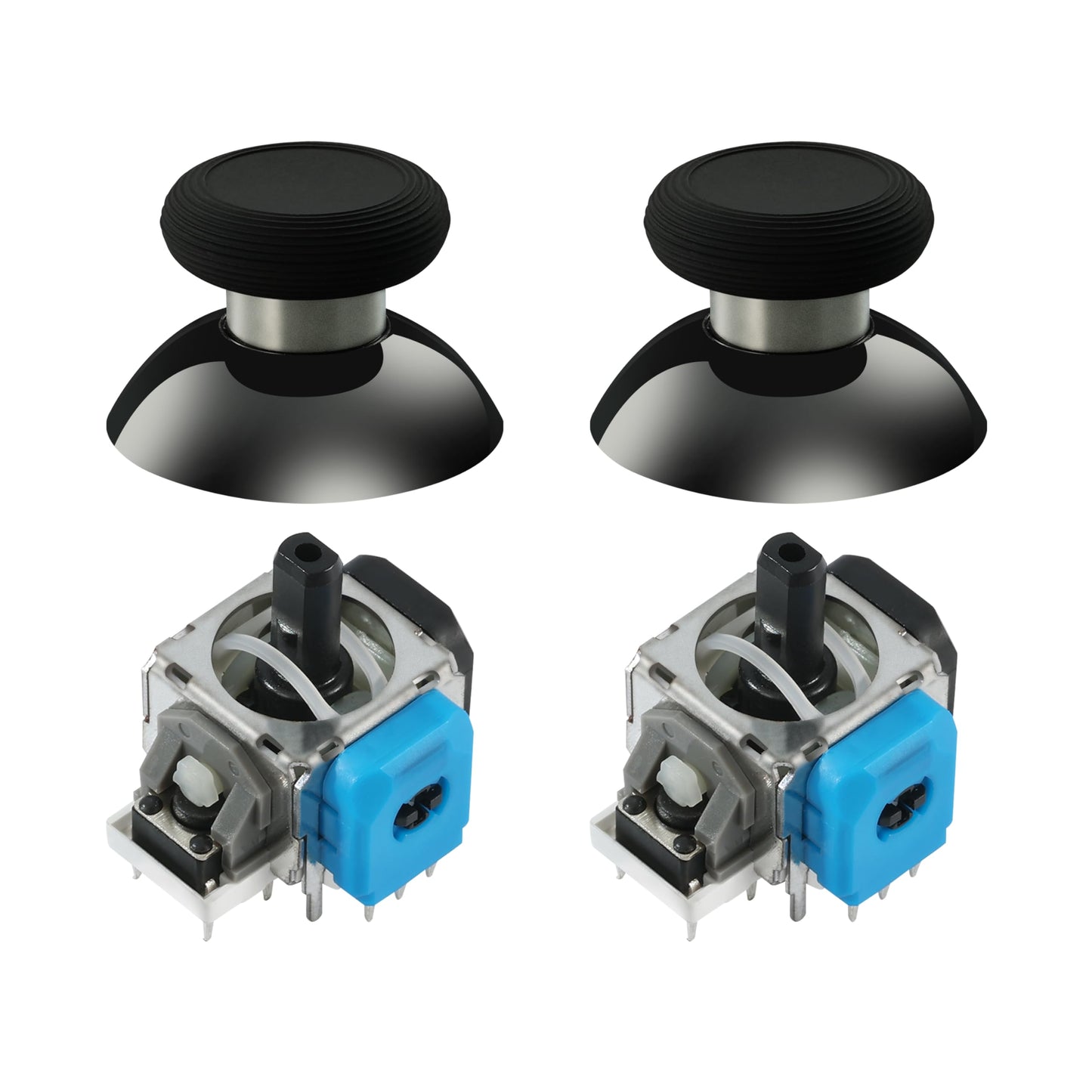 GuliKit TMR Magnetic Joystick Replacement Kit for PS4 DualShock Controller Anti-Drift Electromagnetic Stick Repair Module with Thumbstick Caps  Soldering Required