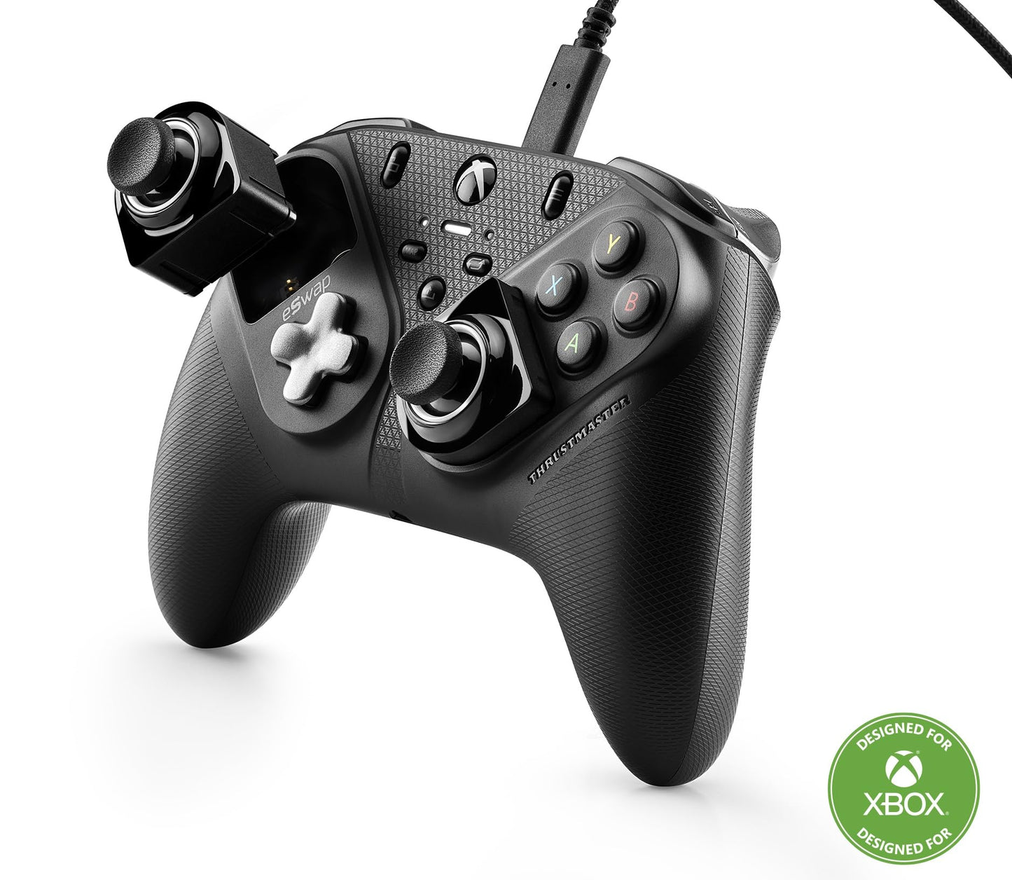 Thrustmaster eSwap S Crystal Orange Pro Wired Controller for XBOX Series X/S & PC - Black and Orange Crystal, Model 4460258