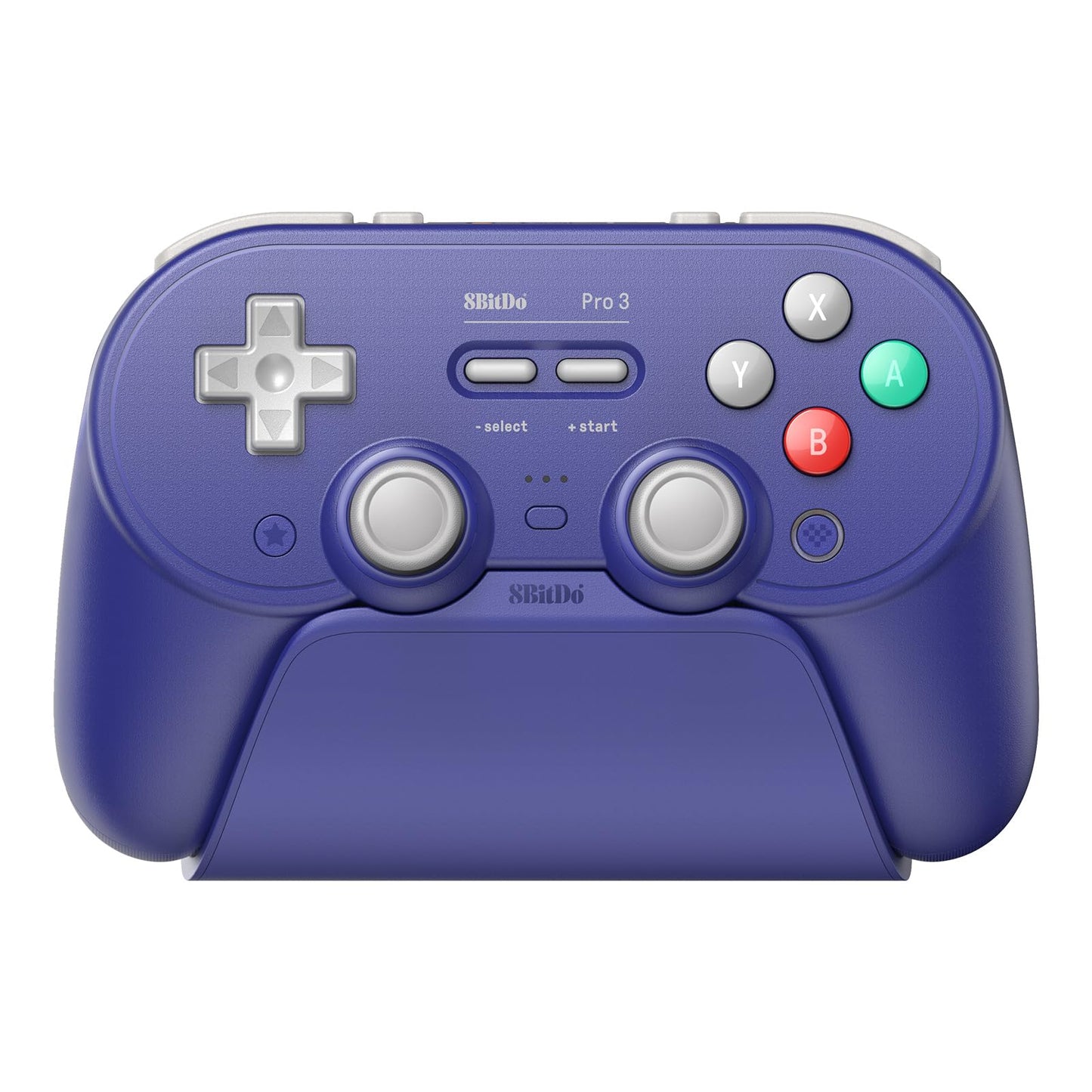 8BitDo Pro 3 Bluetooth Controller for Switch/Switch 2 - TMR Joysticks  Swappable ABXY Buttons  Pro Back Buttons  Charging Dock  Hall Effect Triggers  for Windows  Apple  SteamOS  Android - Purple