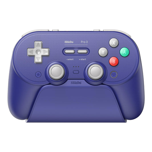 8BitDo Pro 3 Bluetooth Controller for Switch/Switch 2 - TMR Joysticks  Swappable ABXY Buttons  Pro Back Buttons  Charging Dock  Hall Effect Triggers  for Windows  Apple  SteamOS  Android - Purple