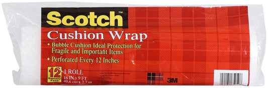 Scotch Cushion Wrap, 16 in x 9 ft., 1 Roll/Pack (7922)