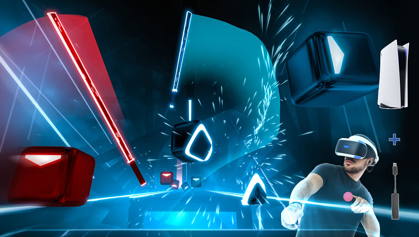 Plauduct PS4 Camera Adapter for PSVR on PS5 - Black, Model PSVR001, Converter Cable for PlayStation VR