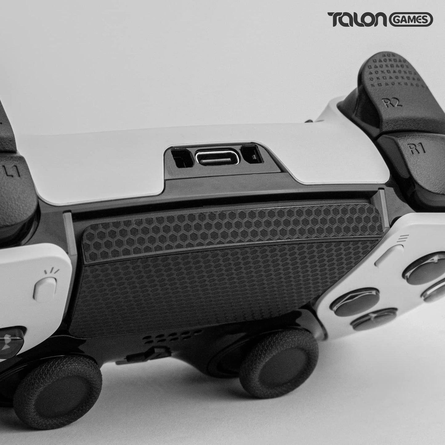 TALONGAMES Touchpad Skin for PS5 Dualsense Edge Controller - Matrix Mini Hex Black, Pre-Cut, Easy to Apply, Enhanced Texture Protection