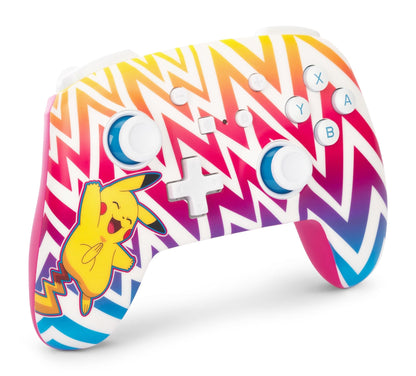 PowerA Enhanced Wireless Controller for Nintendo Switch - Pikachu Vibrant, Bluetooth, Advanced Gaming Buttons, Model NSGP0262-01