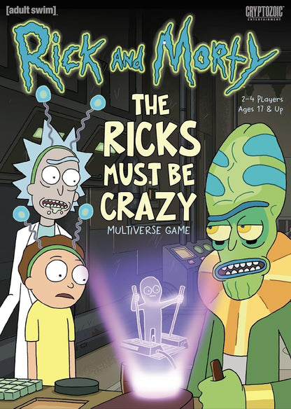 Cryptozoic Entertainment Rick and Morty Game - The Ricks Must Be Crazy, Small, Multicolor, Model 26612CZE, Plastic