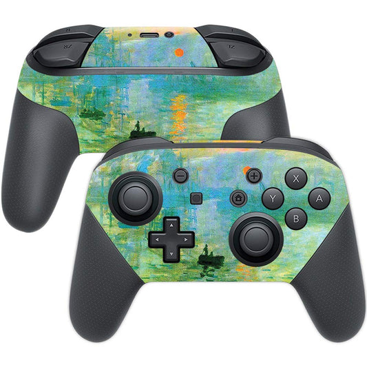 MightySkins Skin Compatible with Nintendo Switch Pro Controller - Impression Sunrise | Protective, Durable, and Unique Vinyl wra