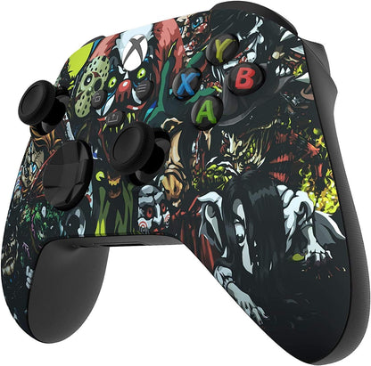 Custom Controllerzz Wireless Controller for Xbox Series X/S & One - Soft Touch Feel, Scary Party Design