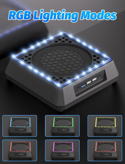 Mviioe Cooling Fan for Xbox Series X - Turbo Fan with LED Indicator & USB 2.0 Ports