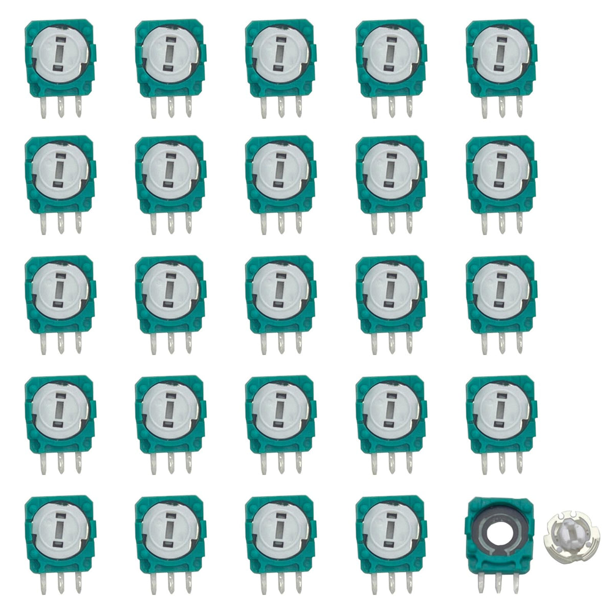 Onyehn Trimmer Potentiometer Sensor Thumb Stick Analog Joystick Gasket Repair Parts for Xbox One PS3 PS4 Switch Pro Controllers(25 Pack)