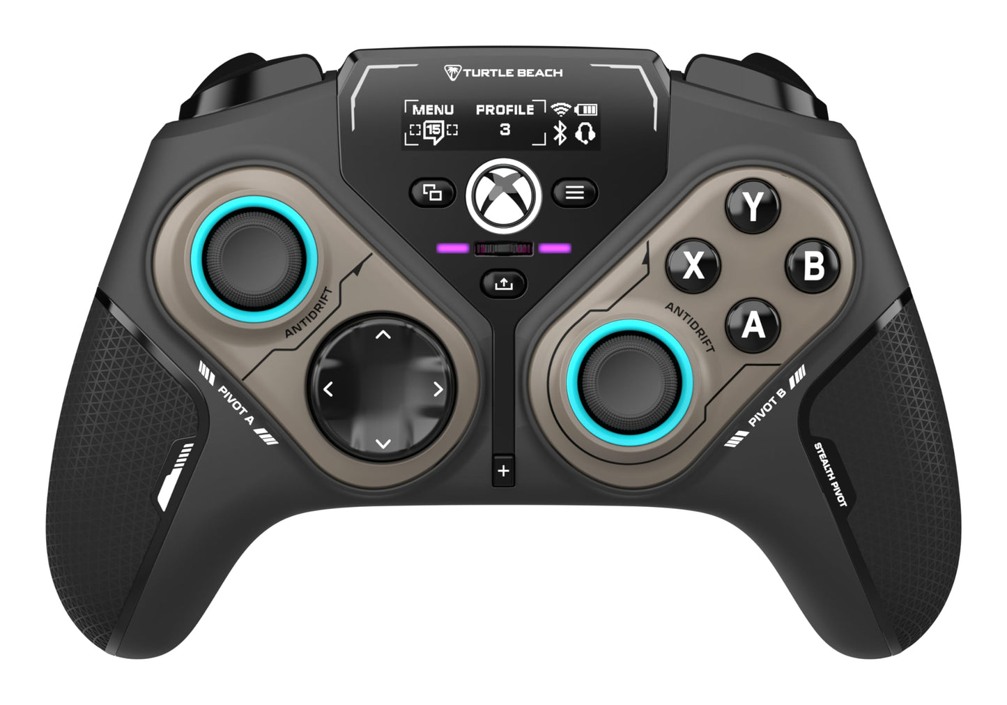 Turtle Beach Stealth Pivot Wireless Smart Game Controller Officially Licensed for Windows PC - Rotating Modules  Display Dashboard  Hall-Effect Sticks  Remappable Buttons  Bluetooth  20-Hour Battery