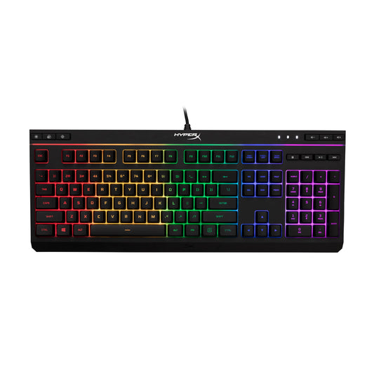 HyperX Alloy Core RGB - Membrane Gaming Keyboard, Comfortable Quiet Silent Keys with RGB LED Lighting Effects, Spill Resistant, 