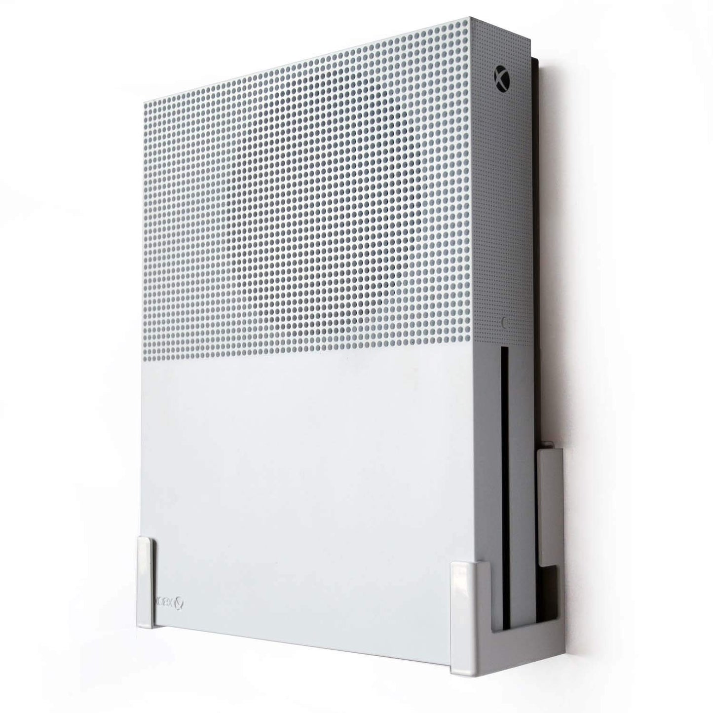 Monzlteck Wall Mount for Xbox One S - All Metal Vertical Bracket, Black, with Power Button, Space-Saving Design
