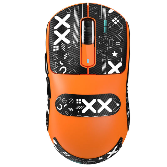 ATTACK SHARK X3 Wireless Gaming Mouse, 26K DPI, Tri-Mode Connectivity, Orange, Includes Anti-Slip Stickers