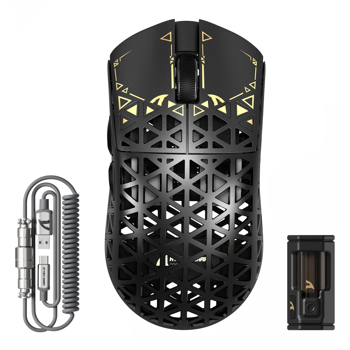 ATTACK SHARK R5 Ultra Carbon Fiber Wireless Gaming Mouse - 39g Superlight, 8K Polling, 42K DPI, Tri-Mode, Black