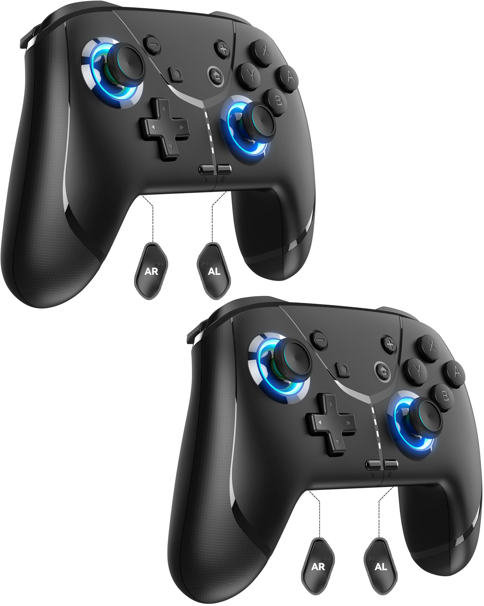 GMBACK 2 Pack Switch 2 Pro Controllers  Macro Controller for Nintendo Switch 2  Switch  Lite  OLED with Loop Macro  6-Axis Gyro Sensor  Dual Vibration  Adjustable Turbo  800mAh Battery  2 Pack