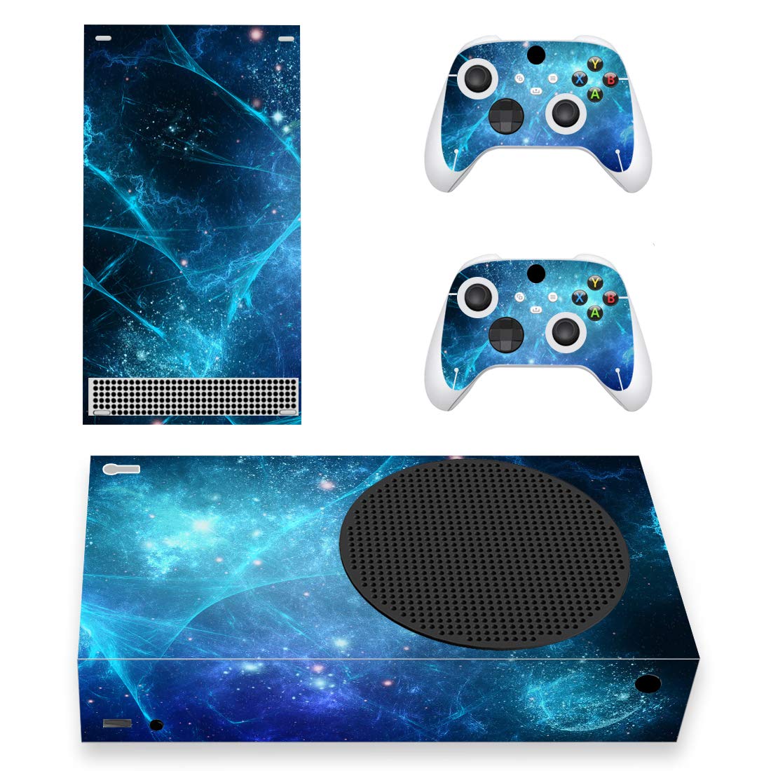 PlayVital Blue Nebula Custom Vinyl Skins for Xbox Core Wireless Controller  Wrap Decal Cover Stickers for Xbox Series S Console Controller