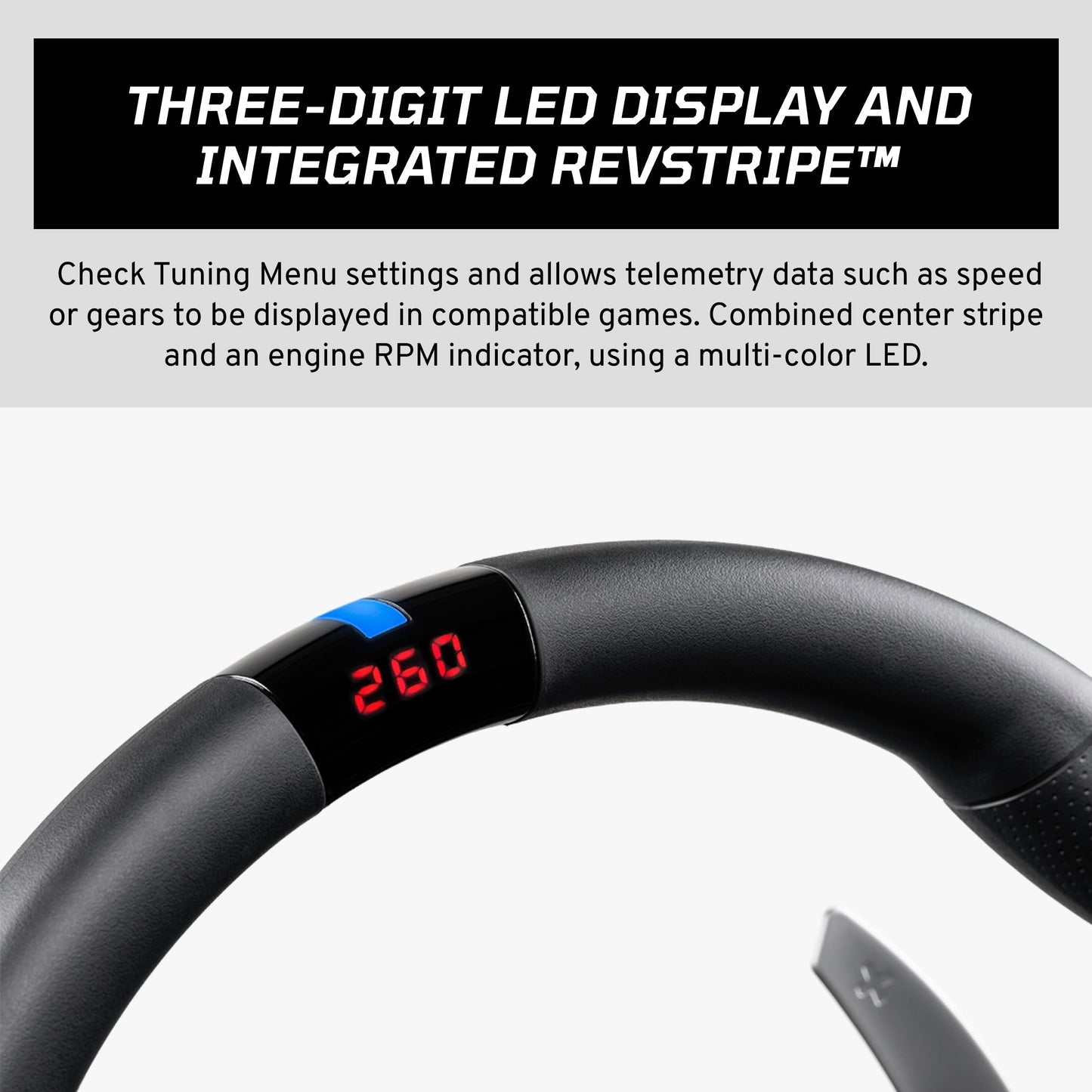 FANATEC Sim Racing CSL Steering Wheel P1 V2 (QR2 LITE) - Rubberised Grip, RevStripe, LED Display, Metal Shifter Paddles, QR2 LIT
