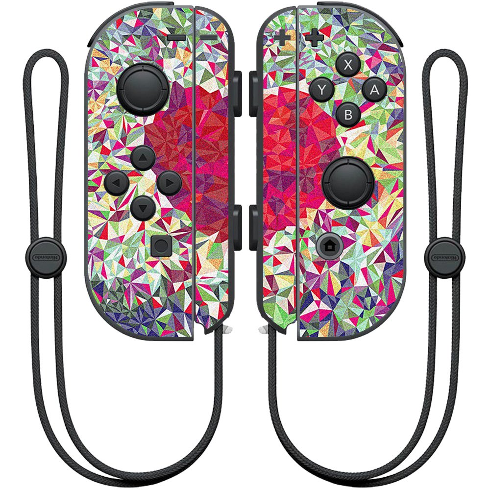 MightySkins Skin Compatible with Nintendo Joy-Con Controller wrap Cover Sticker Skins Stained Heart