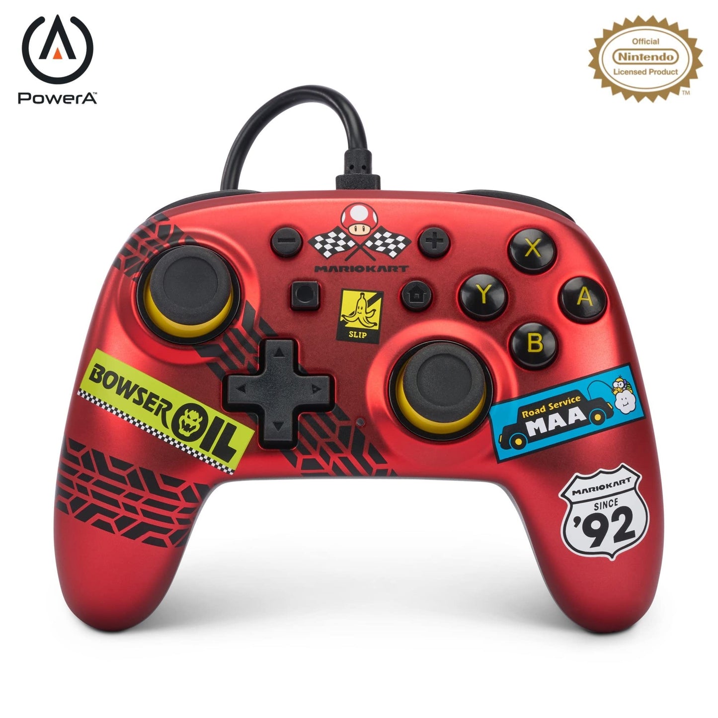 PowerA Nano Wired Controller for Nintendo Switch - Mario Kart: Racer Red  Nintendo Switch - OLED Model  Gamepad  game controller  Compact  Smaller  Portable
