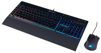 Corsair K55 RGB Gaming Keyboard and Harpoon Mouse Combo, Black, Model CH-9206115-NA