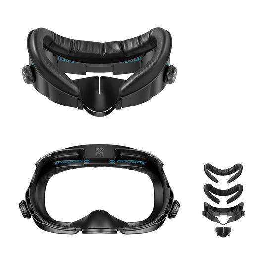 AMVR FC4 Upgraded Face Cover Pad Facial Interface Compatible with Meta/Oculus Quest 3 Accessories  with Knob Adjustable  NOT Compatible with Meta Quest 3S (playter for Halo Head Strap)