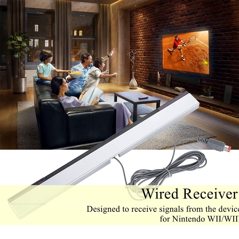 143 Wii Sensor Bar - Original IR Signal Ray Wired Receiver with Stand for Nintendo Wii/WiiU, Model 143y7pagfwgh4