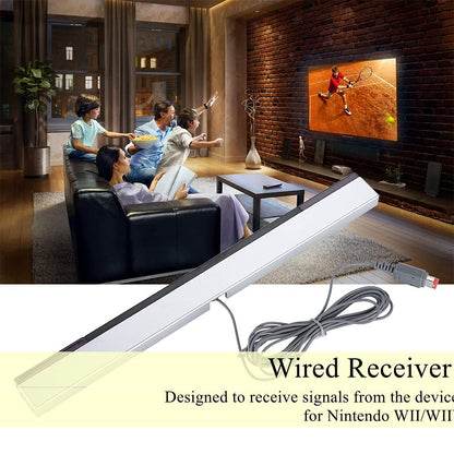 143 Wii Sensor Bar - Original IR Signal Ray Wired Receiver with Stand for Nintendo Wii/WiiU, Model 143y7pagfwgh4