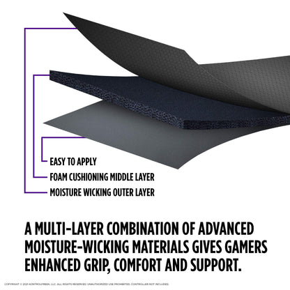 KontrolFreek Performance Grips for PS5 Controller - Nightfall Black, Memory Foam, Model 4777-PS5