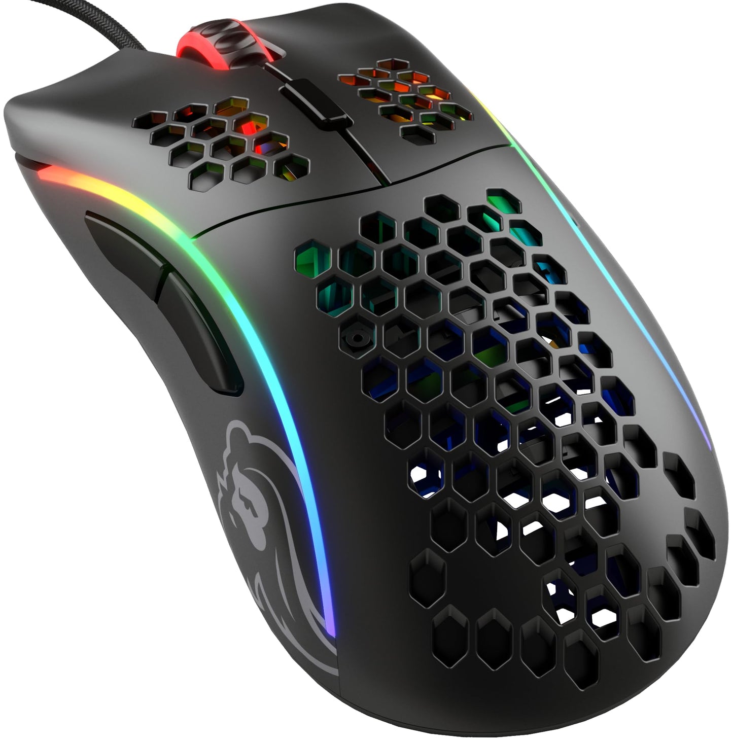 Glorious Model D Wired Gaming Mouse - 68g, RGB, Ergonomic, Pixart 3360, Omron Switches, Matte Black