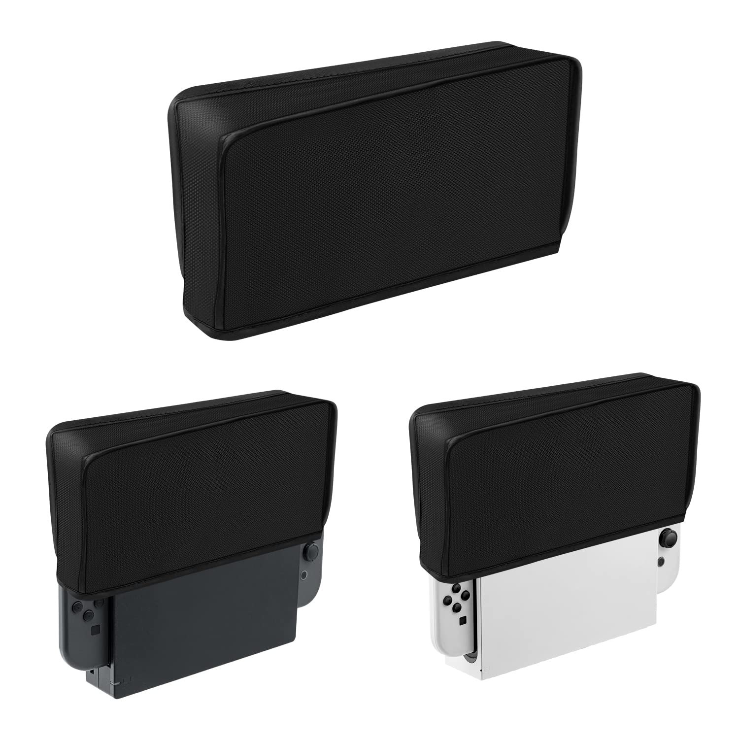 Mcbazel Switch OLED Dust Cover  Anti Scratch Protective Case  Waterproof Cover Sleeve for Switch OLED Charging Dock - Black