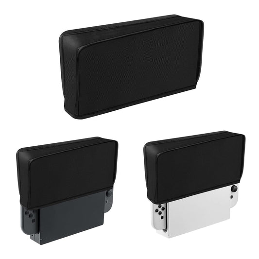 Mcbazel Switch OLED Dust Cover  Anti Scratch Protective Case  Waterproof Cover Sleeve for Switch OLED Charging Dock - Black