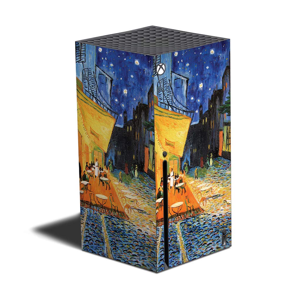 MIGHTY SKINS Skin Compatible with Xbox Series X - Cafe Terrace at Night | Protective  Durable  and Unique Vinyl Decal wrap Cover | Easy to Apply | Made in The USA
