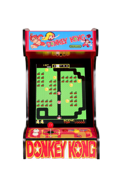 Doc and Pies Arcade Factory Classic Arcade Machine - 412 Retro Games - Tabletop/Bartop - Full Size LCD Screen - Red