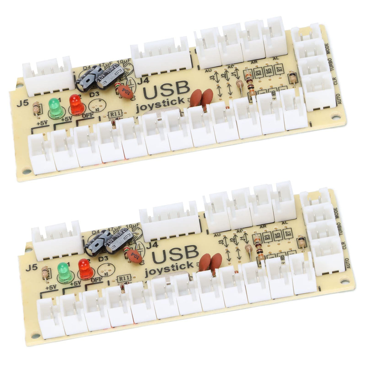 QM070913 Game Controller USB Encoder Zero Delay Module for PC for MAME for Retropie  USB PC Encoder with Wire and 5 pin Joystick Cable  Double