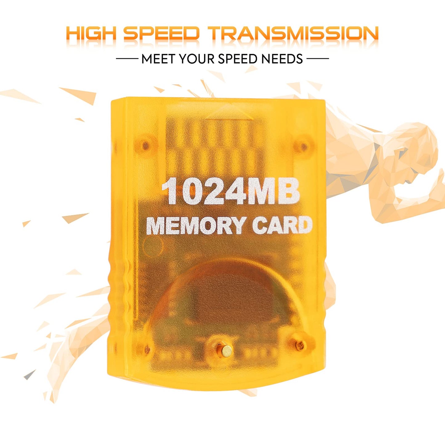 Suncala 1024MB Memory Card for Gamecube & Wii - Yellow Compatible Storage