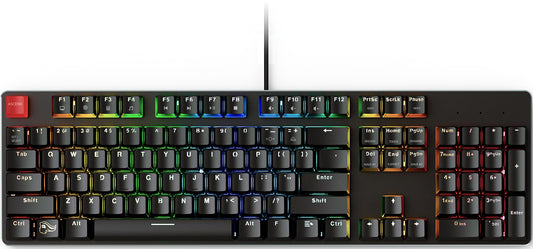 Glorious GMMK Full Size Mechanical Gaming Keyboard - USB Wired, RGB Hot Swappable, Black Metal Top Plate