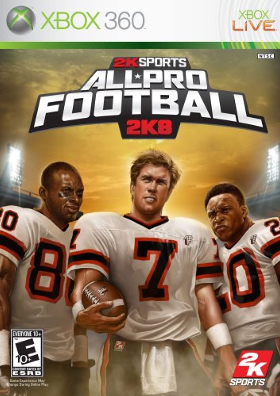 2K All Pro Football 2K8 - Xbox 360 Game, Model 869177, Sports Simulation, Classic Sports Title