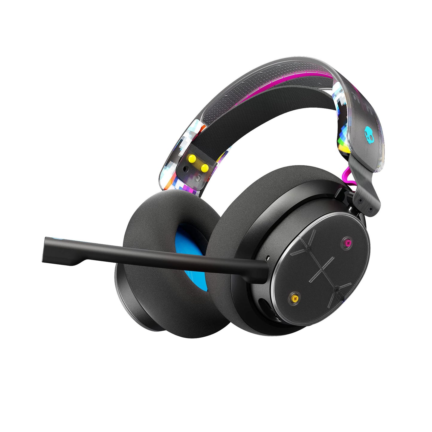 Skullcandy PLYR Wireless Gaming Headset - Over-Ear, 24 Hr Battery, AI Mic, Multi-Platform, Black Digi-Hype, One Size