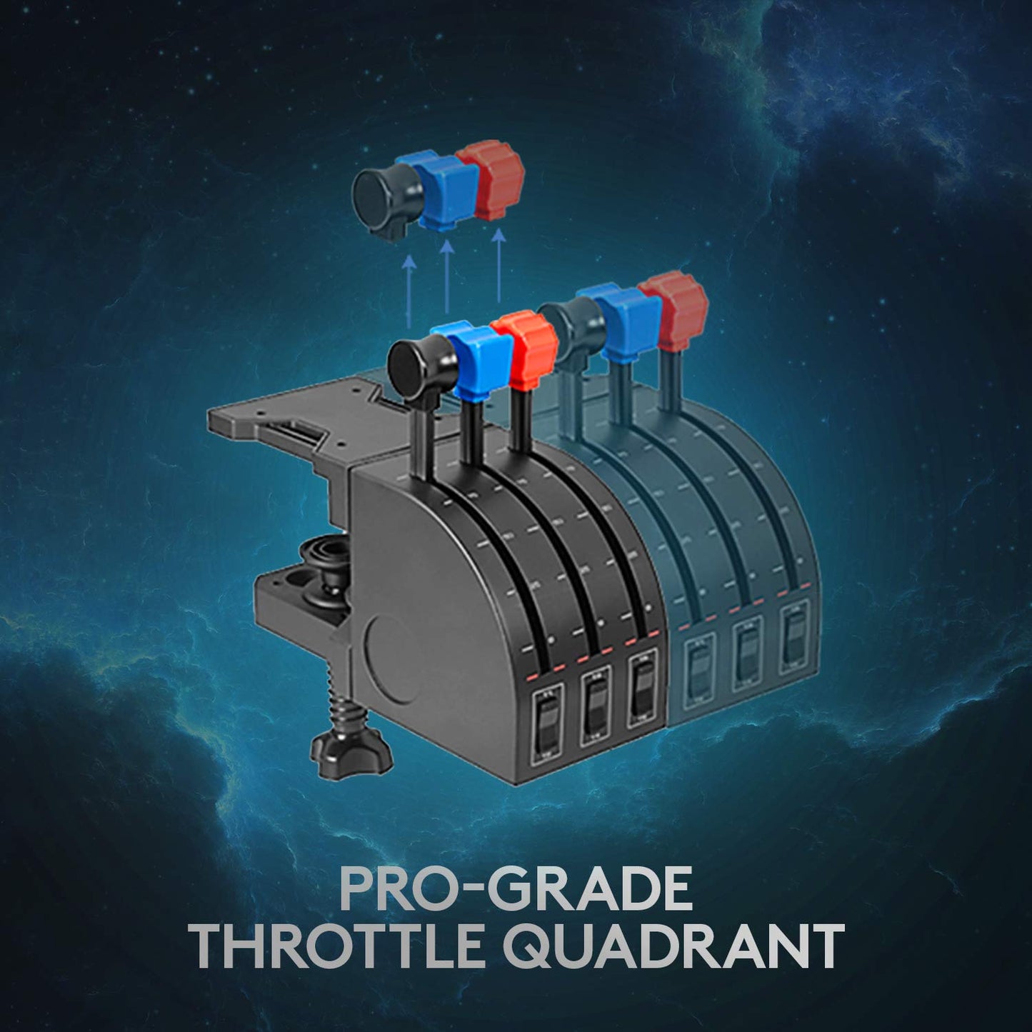 Logitech G PRO Flight Yoke System - Professional Yoke & Throttle Quadrant, 75 Programmable Controls, USB - Black, Model 945-000067