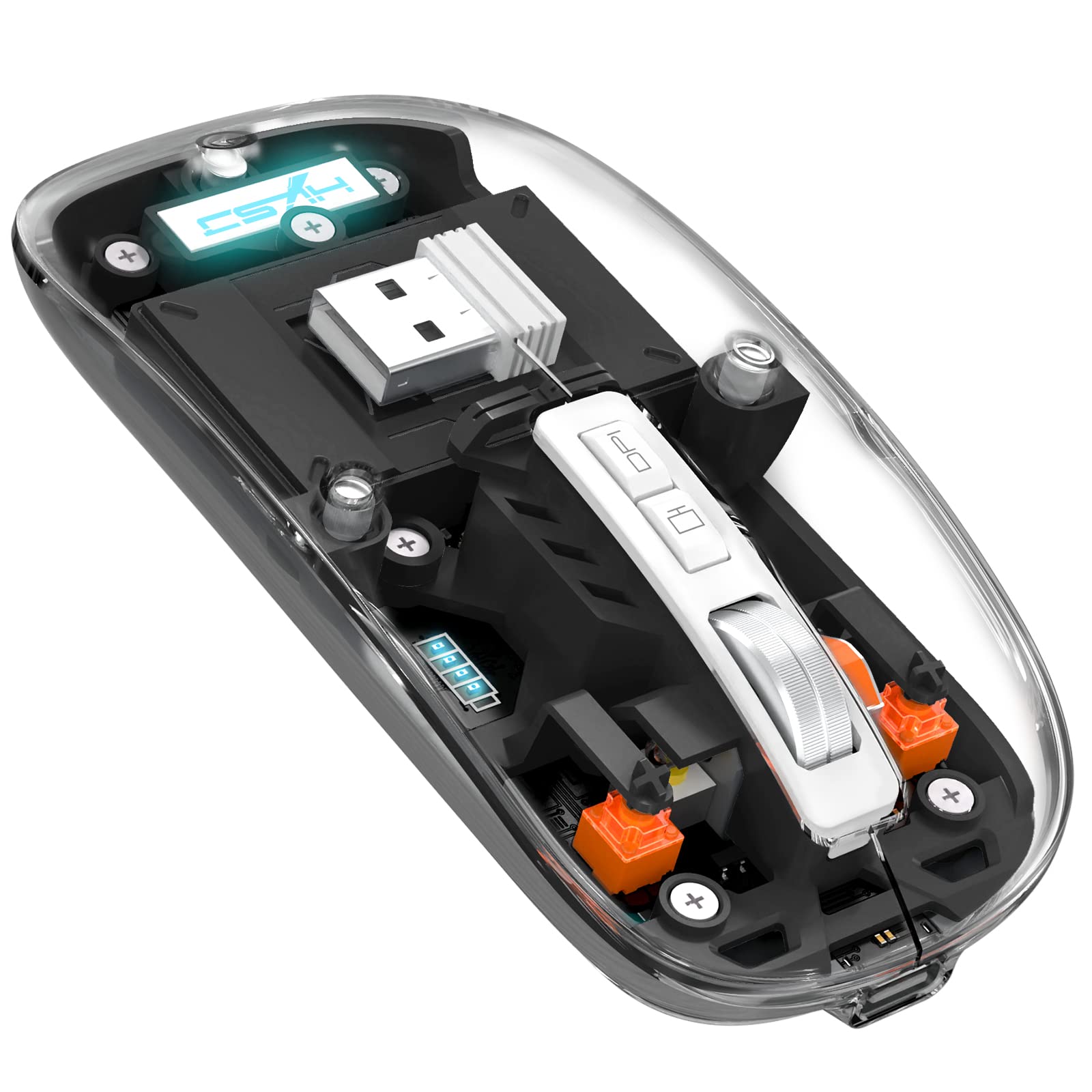 A.JAZZ T900 Wireless Bluetooth 5.1 Mini Mouse, Rechargeable, Silent ...