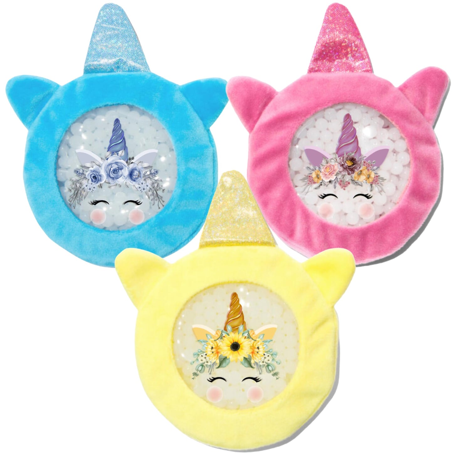 Colt & Kase Kids Ice Packs for Boo Boos with Cover - Unicorn Design - Hot & Cold Packs - Ages 3+