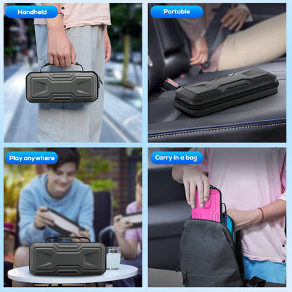 Klipdasse 3 in 1 Accessories Kit for PlayStation Portal - EVA Hard Case, PC Clear Cover & 2 Screen Protectors - Grey, Model PSP7G-KP-US-1